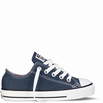 Converse Chuck Taylor All Star Classic Colours Tdlr/Yth Low Tops Kids - Navy Shoes (883CRLGQ)